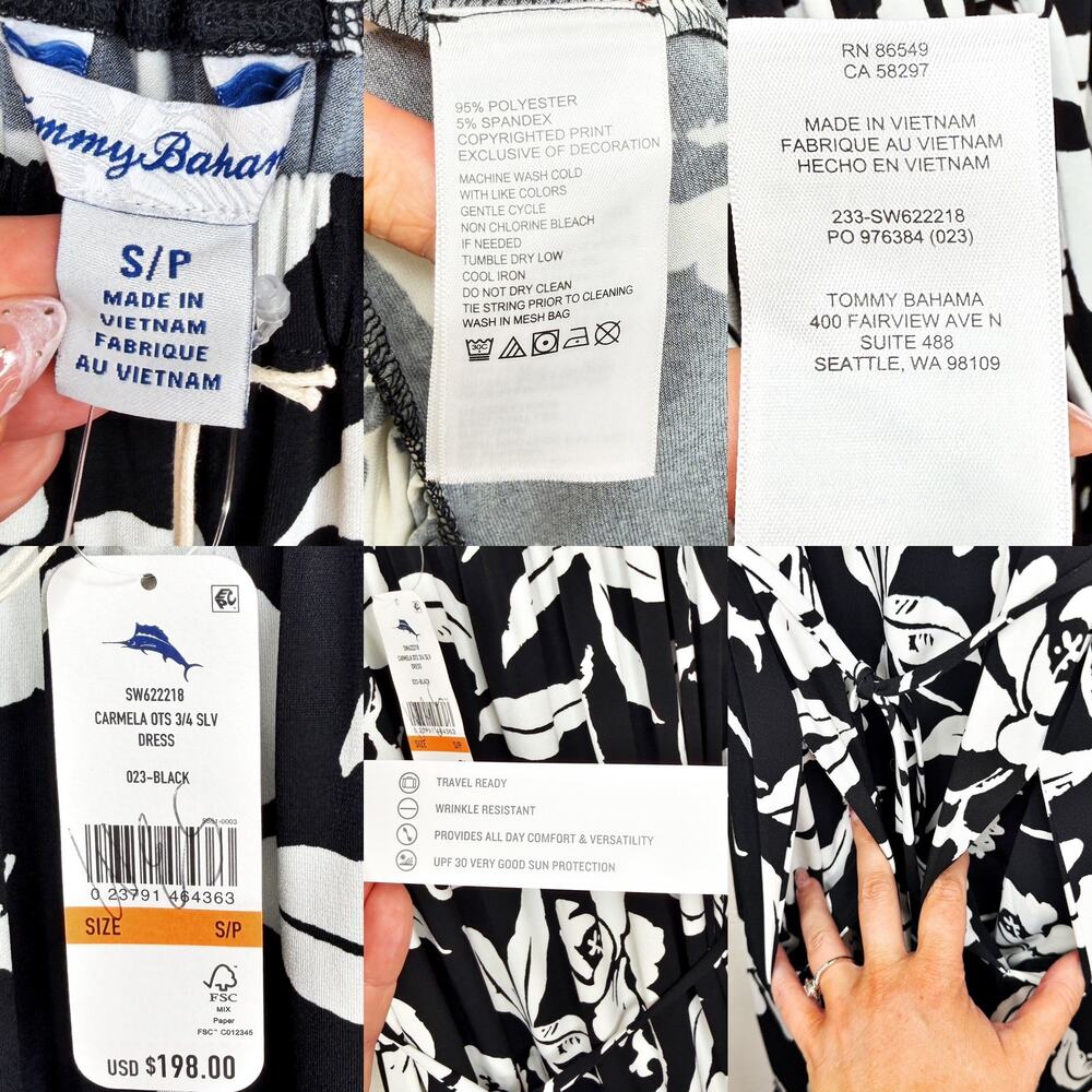 NWT Tommy Bahama Carmela Off The Shoulder Tie Waist Floral Midi Dress Small - Picture 12 of 15